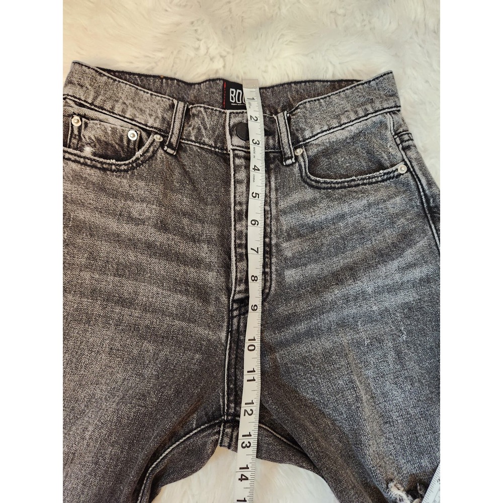 BDG Urban Outfitters Womens Black High Rise Distressed Slim Straight Jeans 25 - Picture 7 of 8